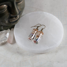 Load image into Gallery viewer, Semi-Precious 7 Chakra Affirmation Jar Earrings