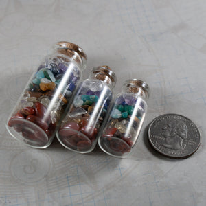 Semi-Precious 7 Chakra Affirmation Jar Necklace