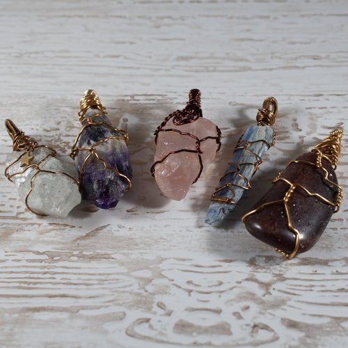 Wire Wrapped Semi Precious Stones